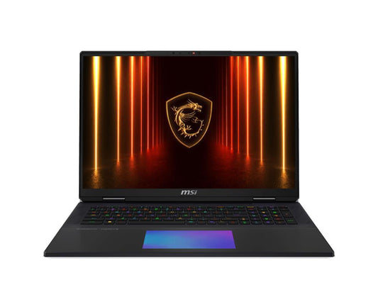 Notebook MSI Titan 18 HX AI A2XWJG CPU Core Ultra U9-285HX 2800 MHz 18" 3840x2400 RAM 64GB DDR5 6400 MHz SSD 6TB NVIDIA GeForce RTX 5090 24GB ENG Card Reader SD Express Windows 11 Pro Black 3.6 kg TITAN18HXAIA2XWJG-492NL